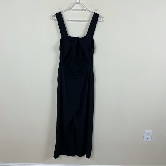 Madewell Apron Bow-Back Wide Leg Jumpsuit Black Size 0 - Picture 5 of 9